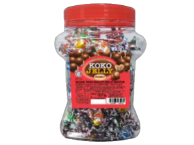 KOKO JELLY Peanut Coated In Compound Chocolate (120'S) 8x600g