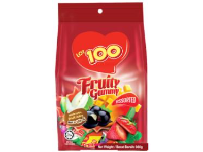 LOT 100 Fruit Gummy - Assorted 12x980g