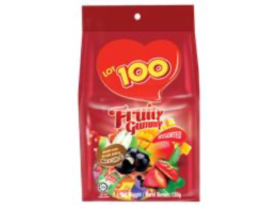 LOT 100 Fruit Gummy - Assorted 24x130g