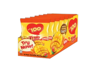 LOT 100 Fruit Gummy - Mango 6x12x33g