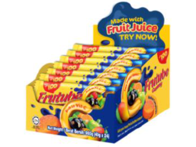 LOT 100 Frutube Gummy - Assorted 6x24x40g