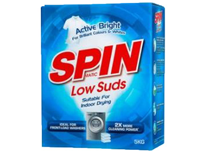 SPINMATIC Anti-Bacterial Low Suds LD Pow Det 3x5kg