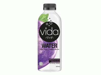 VIDA Blackcurrant Flavoured Drinking Water 24x500ml