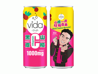VIDA C Hawthorn Sparkling Drink 24x325ml
