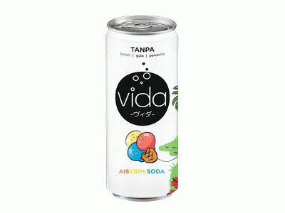 VIDA Zero Ice cream Soda Sparkling Drink 24x325ml